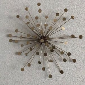 Gold metal wall art